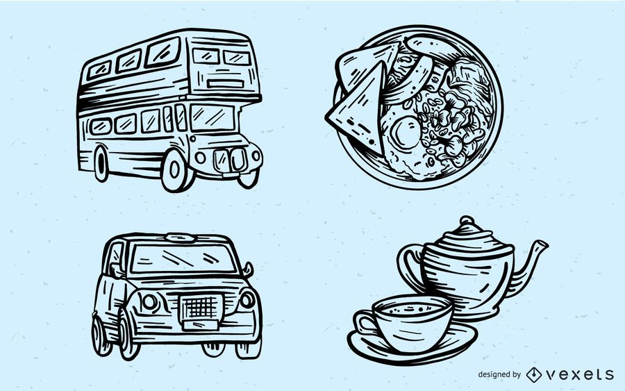 Stroke London Cultural Elements Set Stroke London Cultural Elements Set