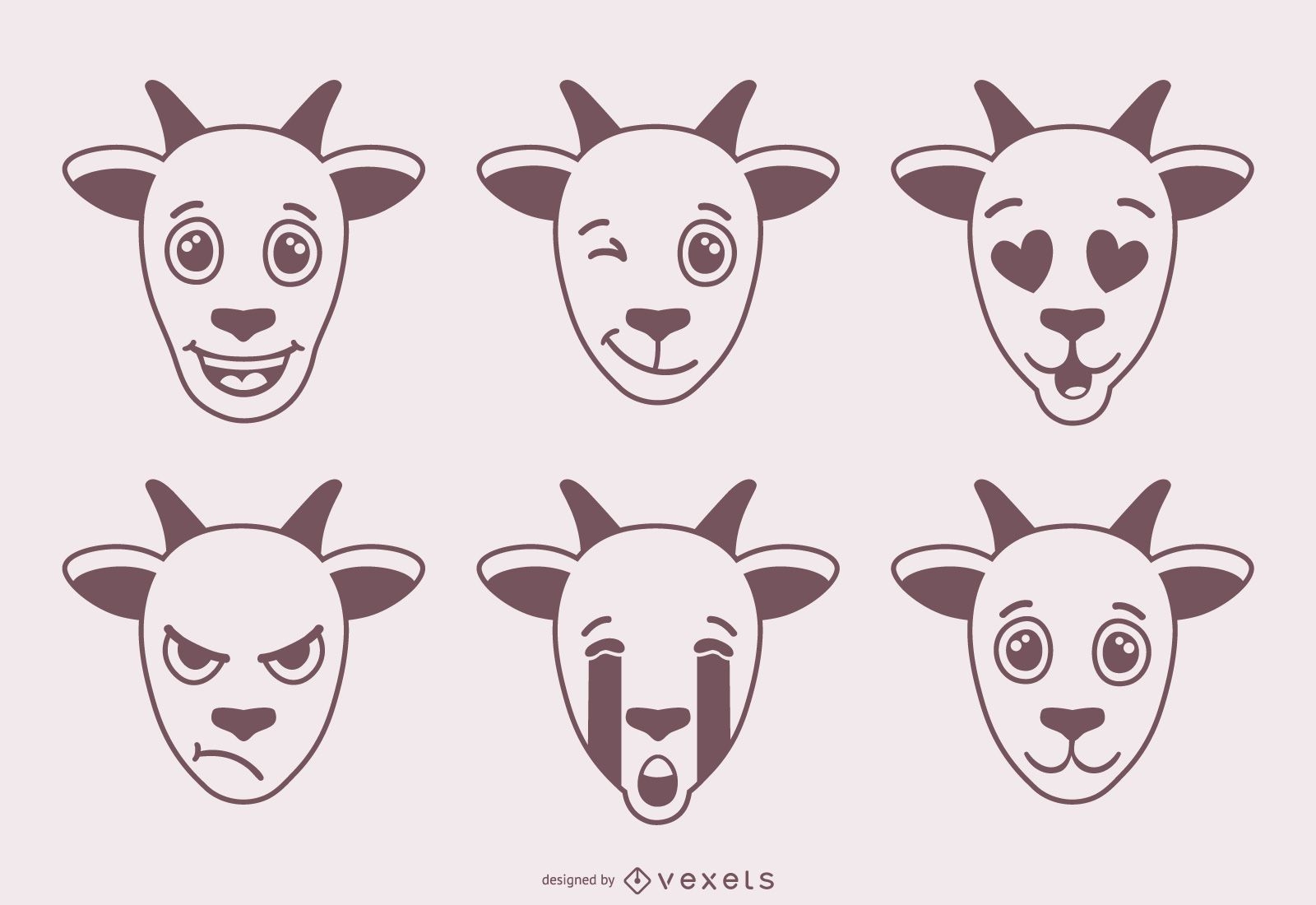 Goat Emojis Design 