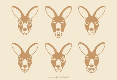 Kangaroo Emoji Set