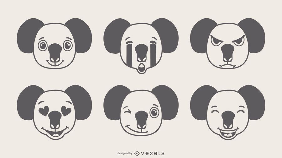 Download Koala Emojis Design - Vector Download