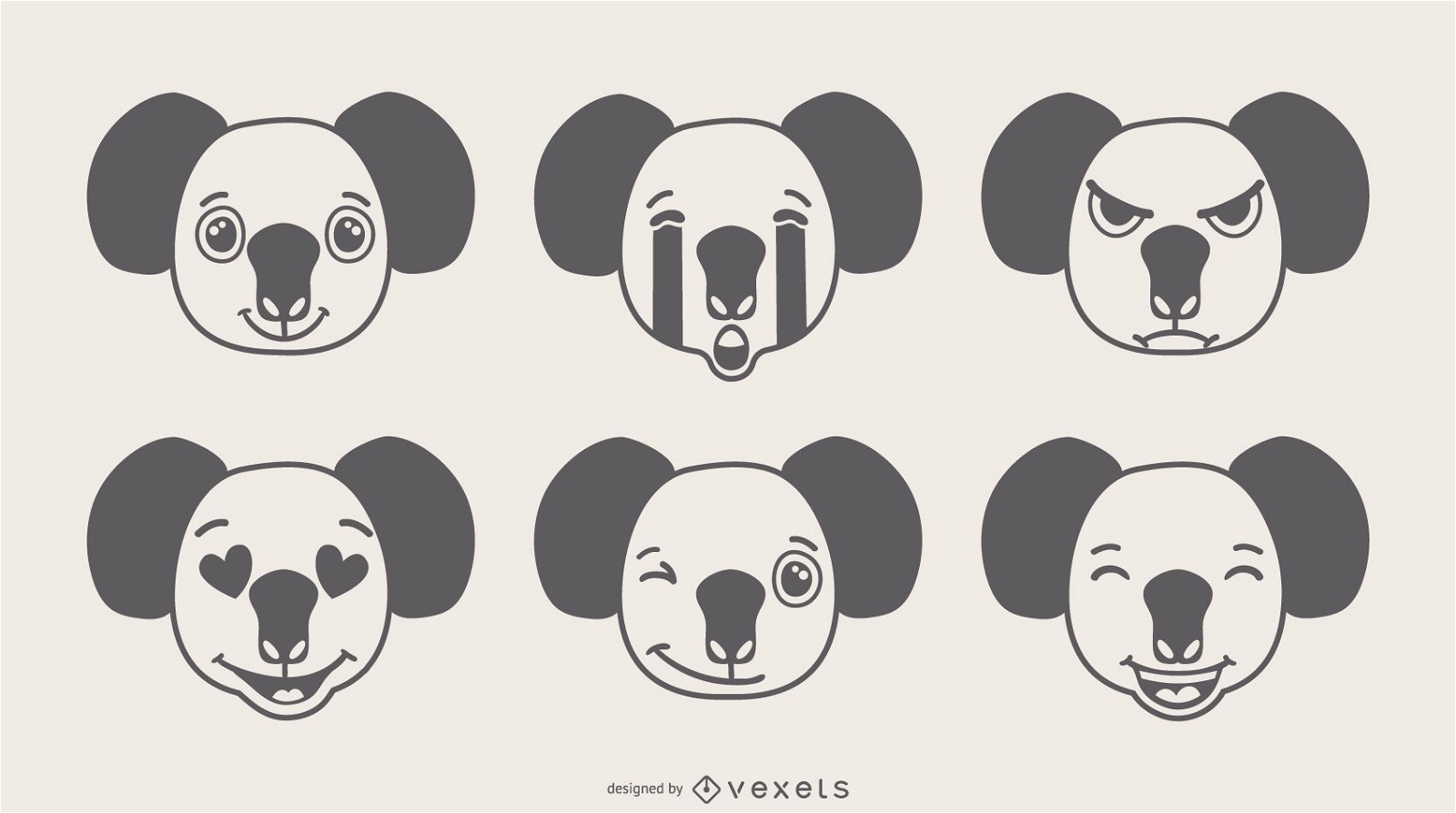 Download Koala Emojis Design - Vector Download