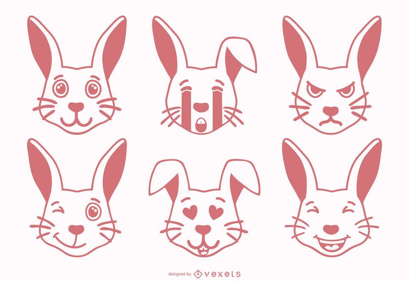 Conejo Emoji Set Conejo Emoji Set