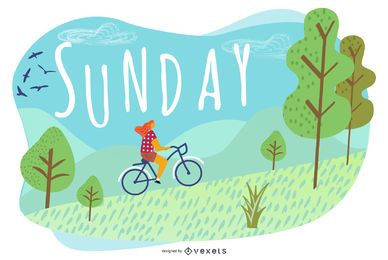 Sunday Cartoon Illustration Design Sunday Cartoon Illustration Design