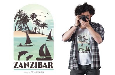 Design de camisetas da Ilha de Zanzibar