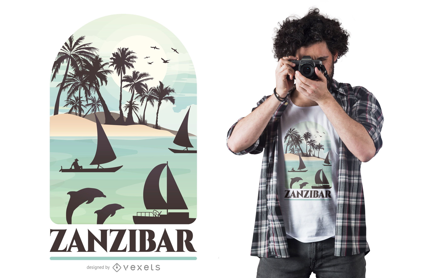 Diseño de camiseta de la isla de Zanzíbar