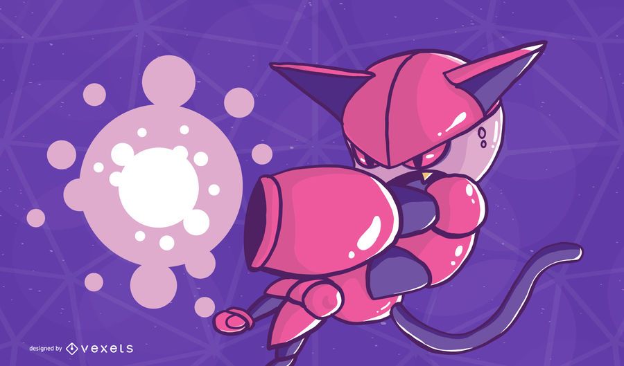 Cyborg Cat Illustraiton Cyborg Cat Illustraiton