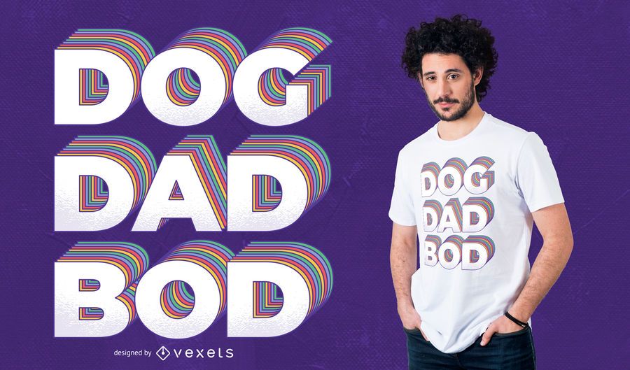 Diseño de camiseta de Dog Dad Bod Diseño de camiseta de Dog Dad Bod
