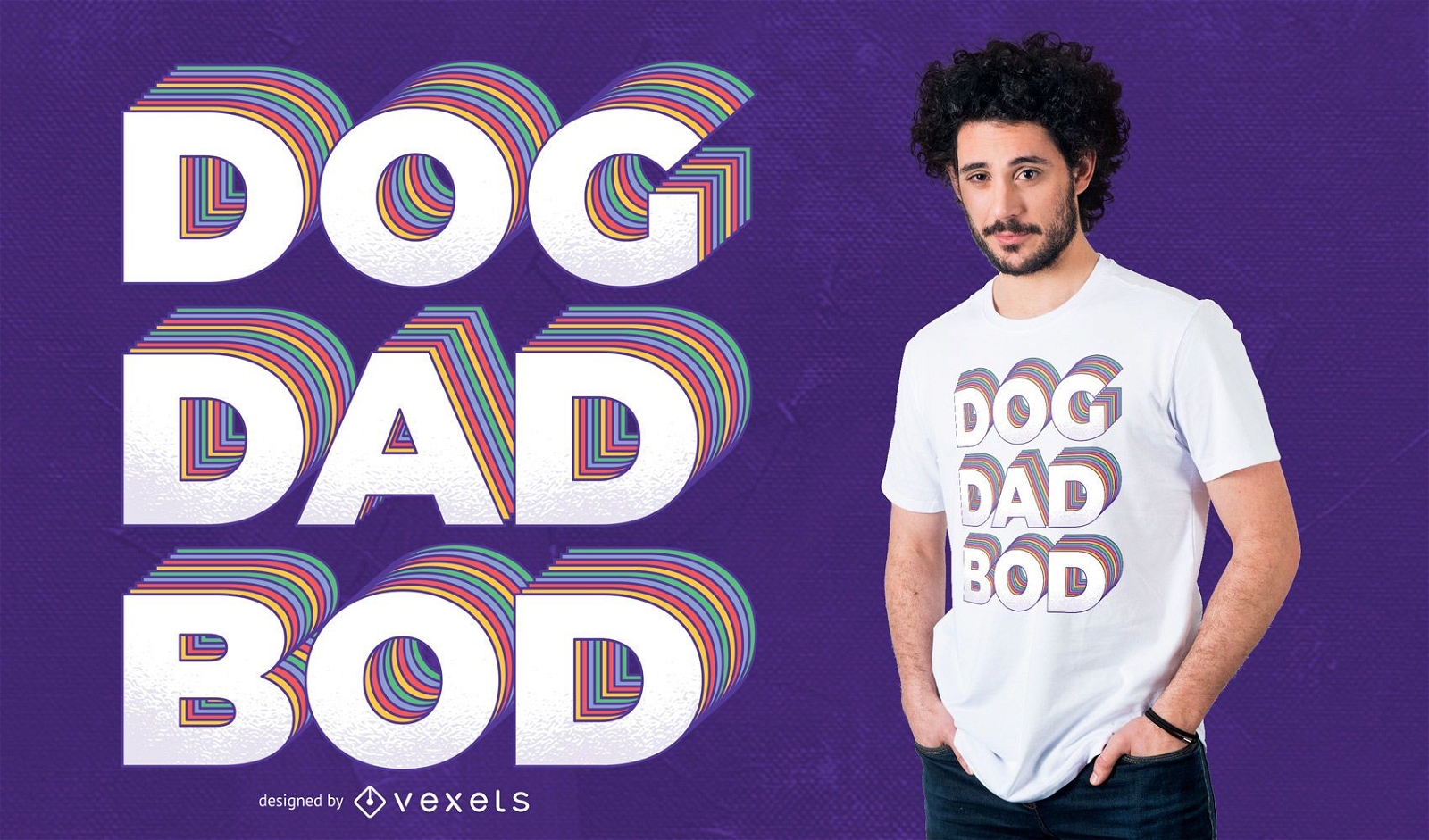 Dog Dad Bod T-shirt Design 