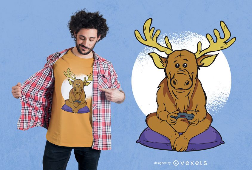 Elk Video Games Design de Camisetas Elk Video Games Design de Camisetas