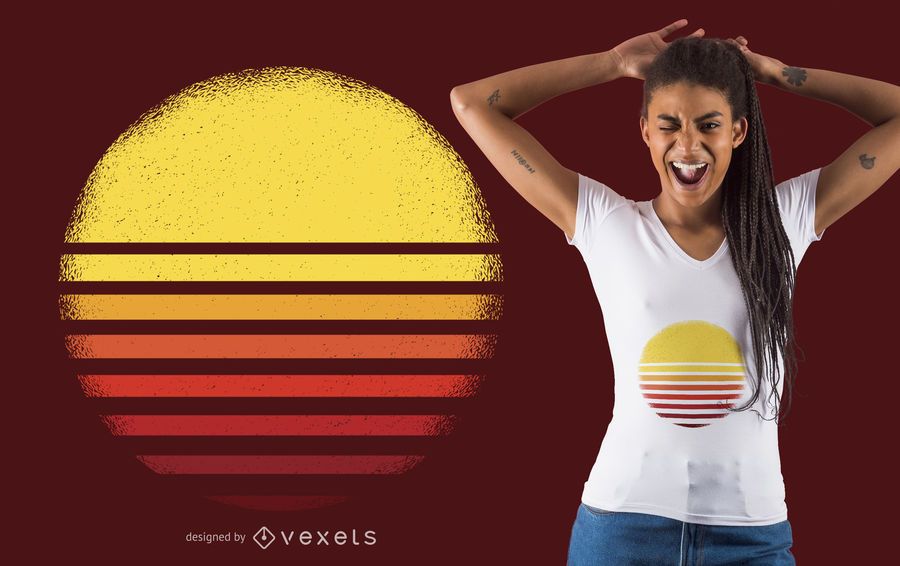 Diseño de camiseta al atardecer Diseño de camiseta al atardecer