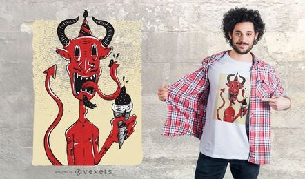Design de t-shirt de aniversário do diabo