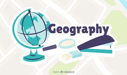 Ilustración de dibujos animados de geografía Ilustración de dibujos animados de geografía