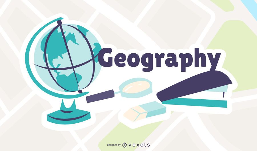 Geografie-Karikatur-Illustration Geografie-Karikatur-Illustration
