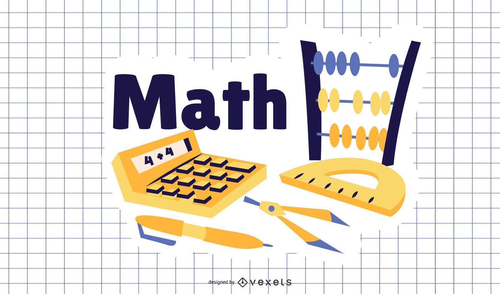 Math Cartoon Illustration 