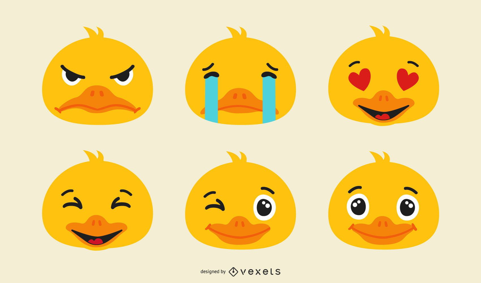 Conjunto de emoji de pato