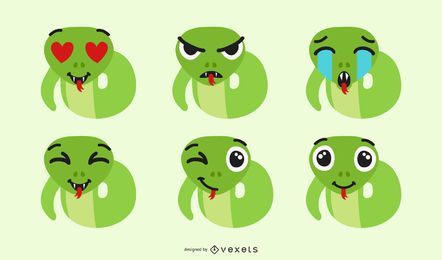 Conjunto de emoji de serpiente
