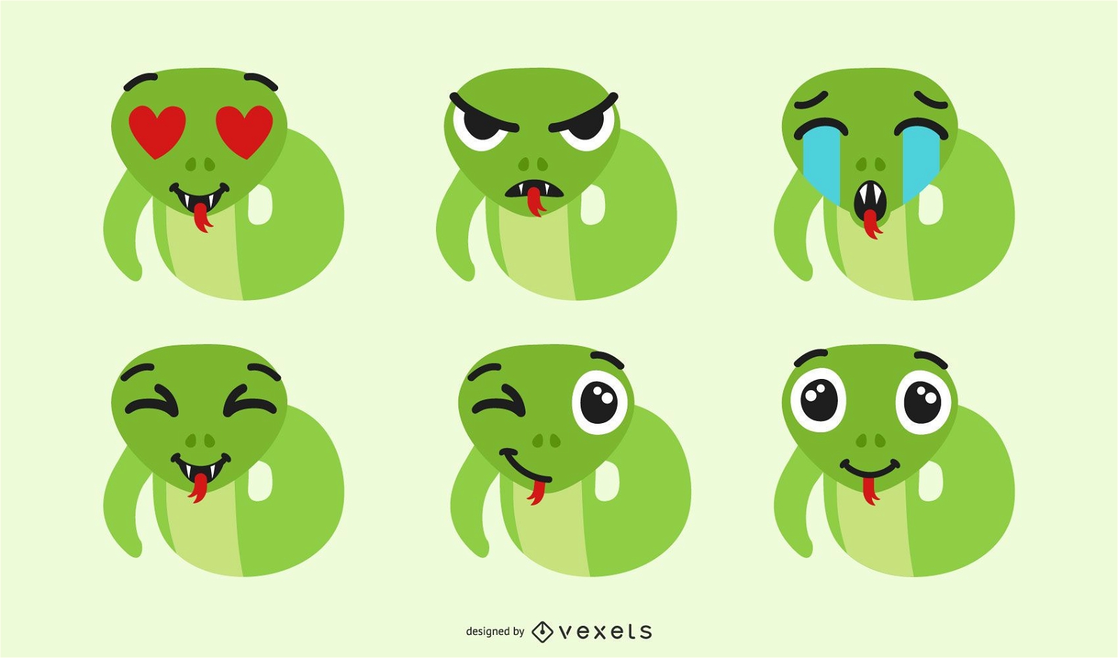 Conjunto de emoji de serpiente