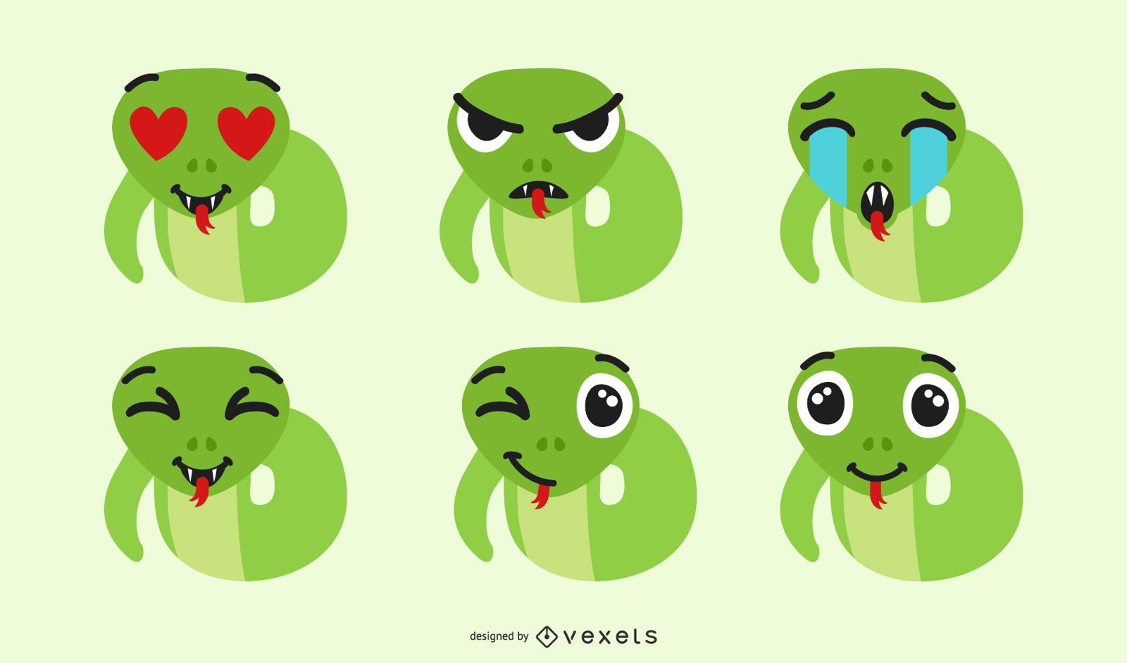 Snake Emoji Set 
