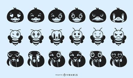 Tier Emoji Silhouette Design