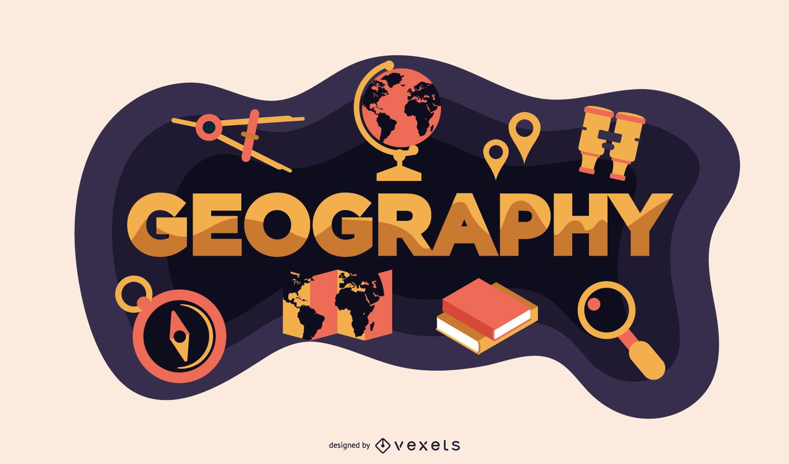 Geographie Schriftzug