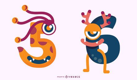 Conjunto de números de monstruo 5 y 6 Conjunto de números de monstruo 5 y 6