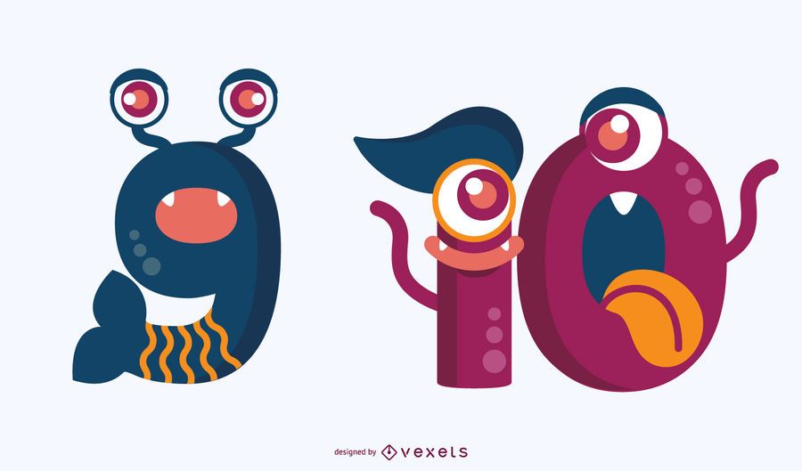 9 and 10 Monster Number Set 9 and 10 Monster Number Set