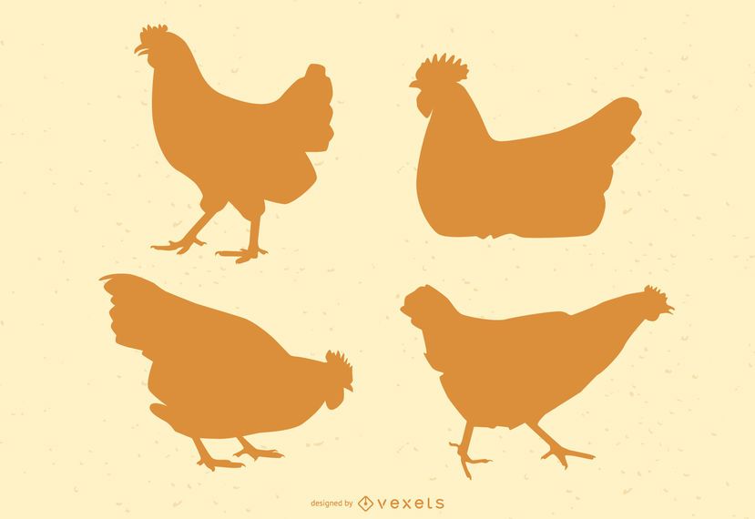 Ilustración de silueta de pollo Ilustración de silueta de pollo
