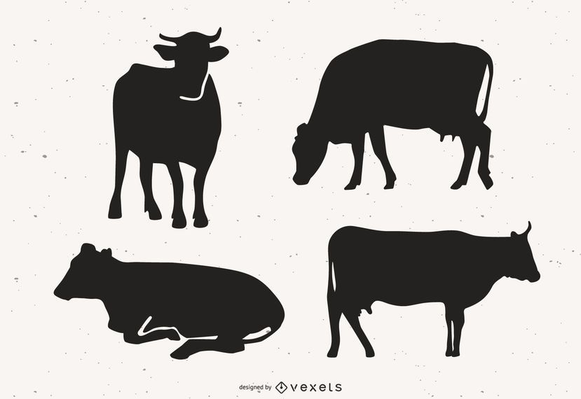 Download Cow Silhouette Vector Pack - Vector download