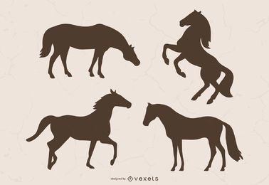 Ilustración de la silueta del caballo marrón Ilustración de la silueta del caballo marrón