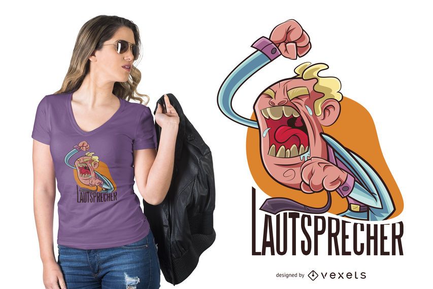 Diseño de camiseta de personaje alemán Diseño de camiseta de personaje alemán