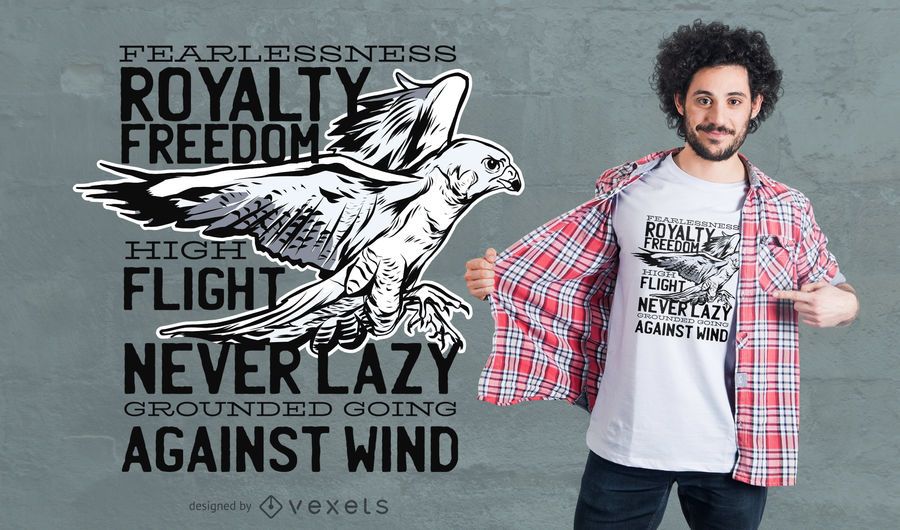 Freedom hawk quote t-shirt design Freedom hawk quote t-shirt design