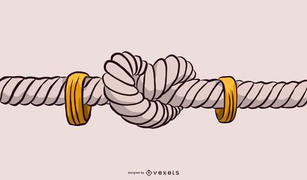 Seil Knoten Illustration Seil Knoten Illustration