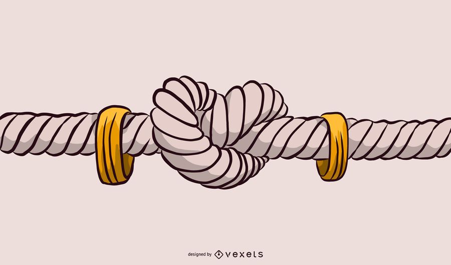 Ilustración de nudo de cuerda Ilustración de nudo de cuerda