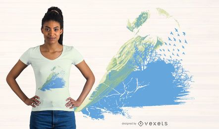 Diseño de camiseta de acuarela abstracta Diseño de camiseta de acuarela abstracta
