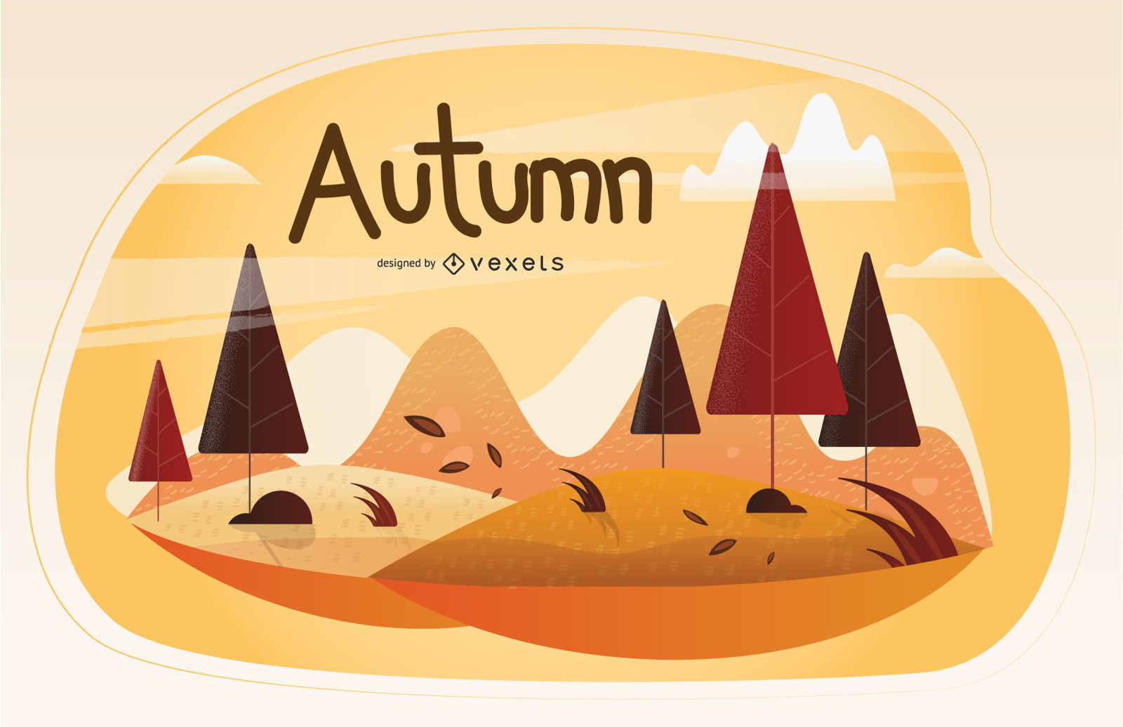 Ilustración de la temporada de otoño