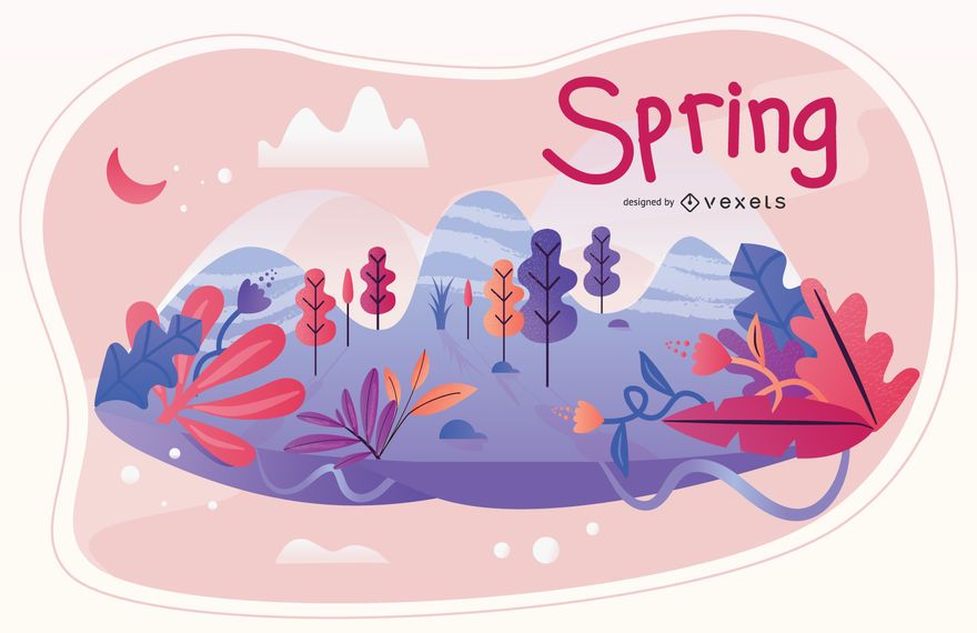 Spring season illustration Spring season illustration