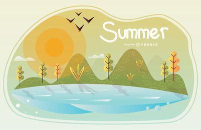 Summer season illustration Summer season illustration