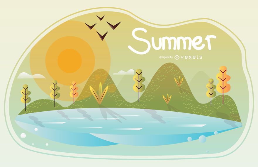Summer season illustration Summer season illustration