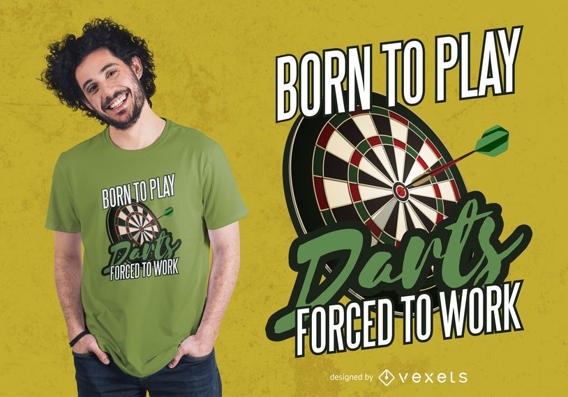 Born to Play Darts T-shirt Design Born to Play Darts T-shirt Design