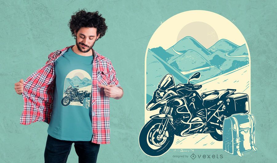 Motorcycle Adventure T-shirt Design Motorcycle Adventure T-shirt Design