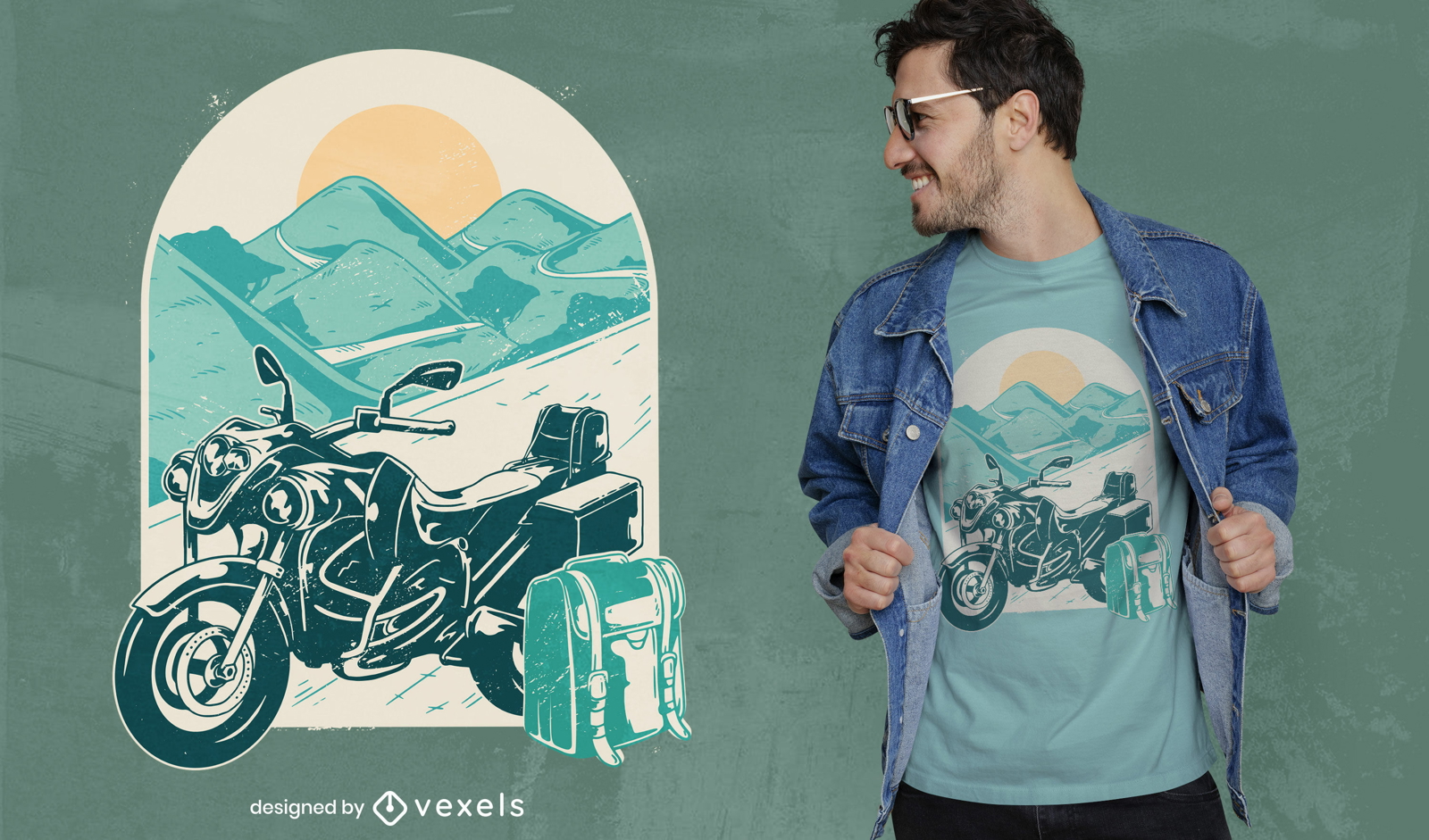 Motorcycle Adventure T-shirt Design 