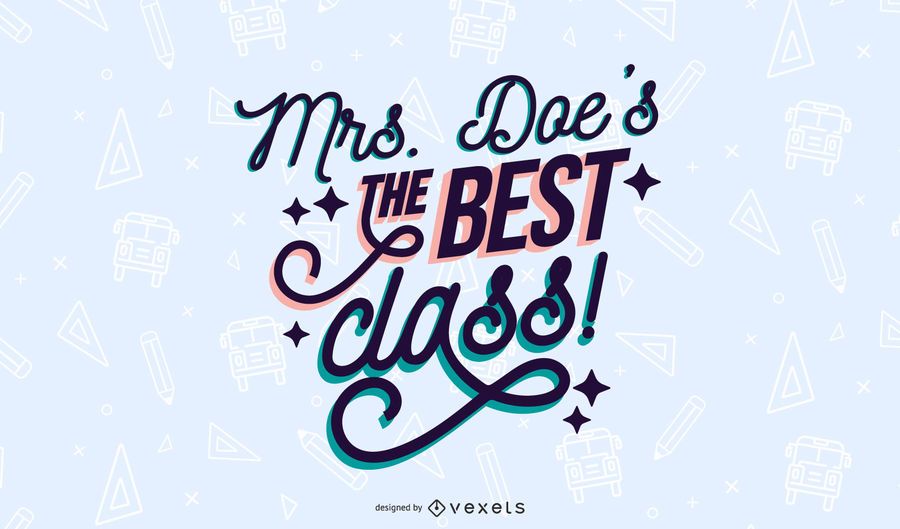 O melhor design de letras de classe O melhor design de letras de classe