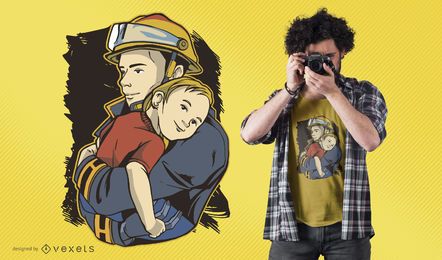 Rescue fireman t-shirt design Rescue fireman t-shirt design