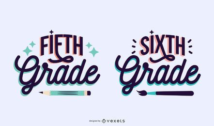Conjunto de letras da quinta série