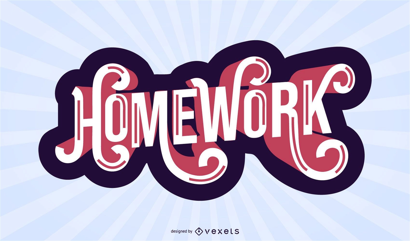 Homework lettering design