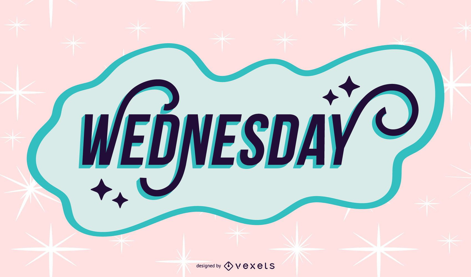 Wednesday lettering design