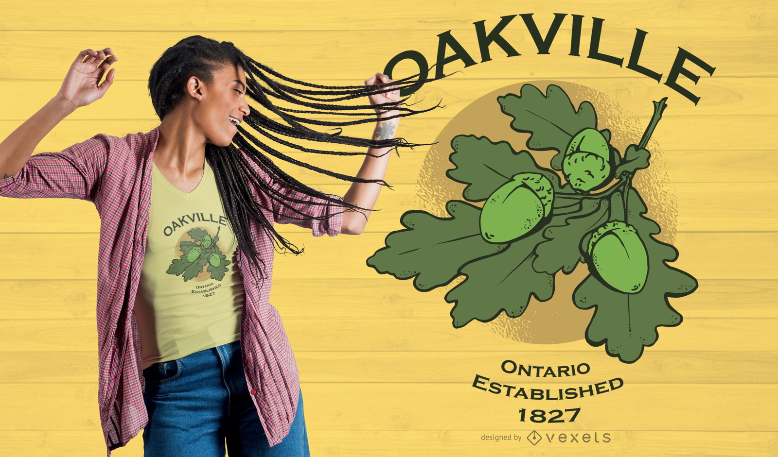 Design de camisetas Oak Leaf