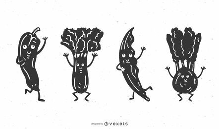 Vegetable Silhouette Design Pack Vegetable Silhouette Design Pack