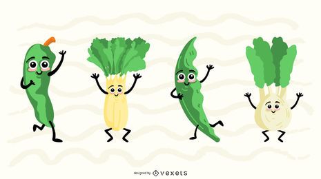 Conjunto de colección de vectores vegetales Conjunto de colección de vectores vegetales