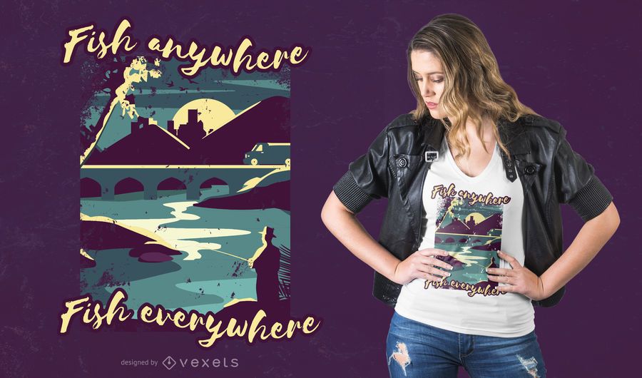 Fish everywhere t-shirt design Fish everywhere t-shirt design
